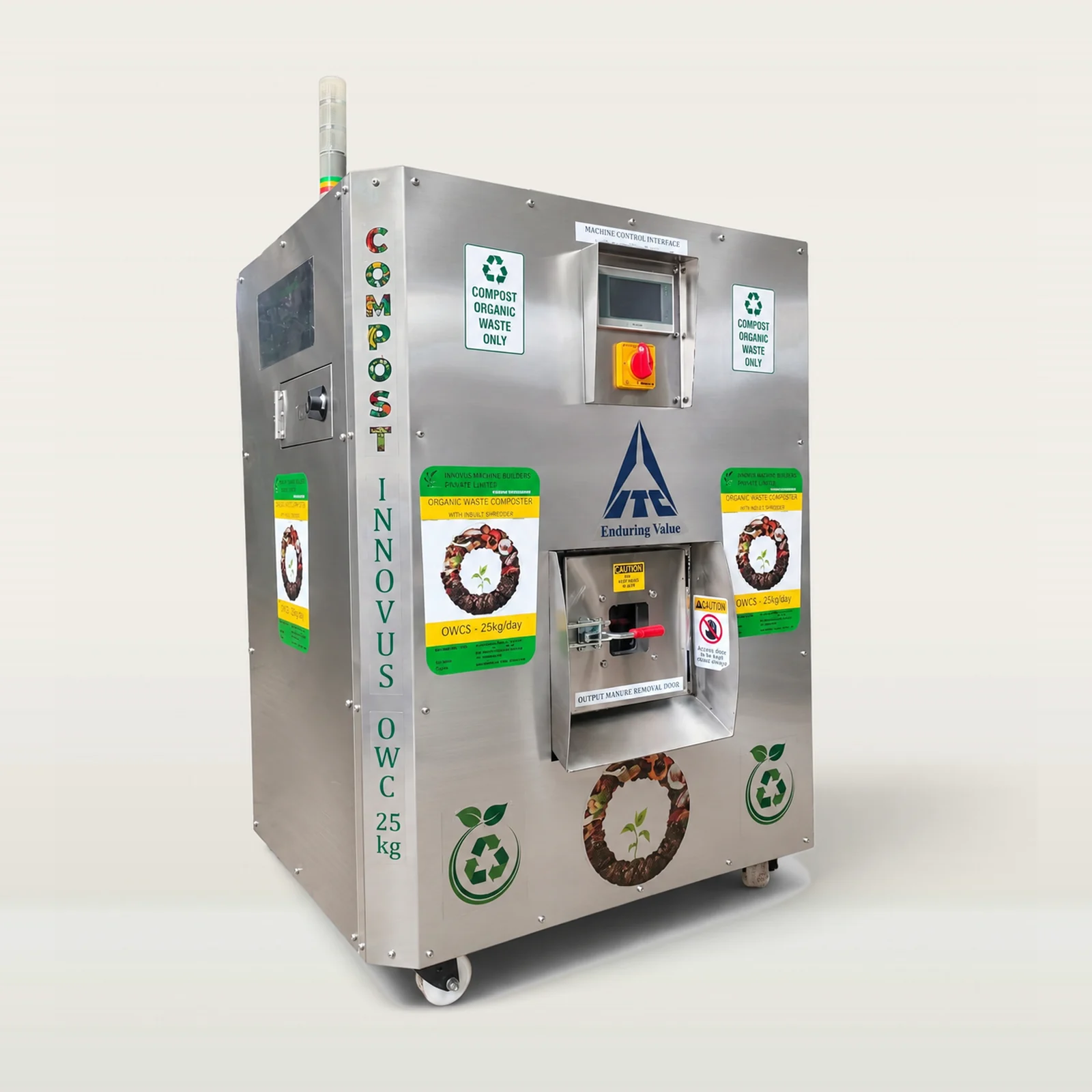 The 25 kg Innovus composter built for ITC